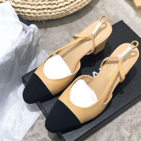 slingback bicolor chanel|chanel slingback sale.